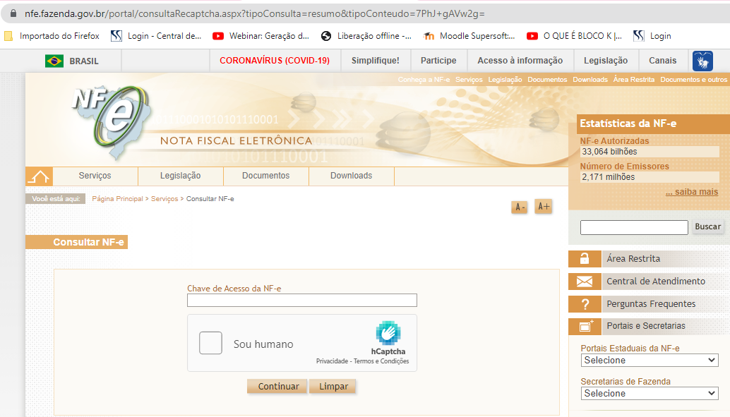 Como é formada a Chave de Acesso de uma NF-e, NFC-e, de um CT-e e um MDF-e?