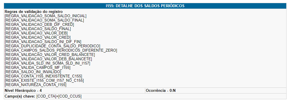 Bloco I155  AutoAtendimento